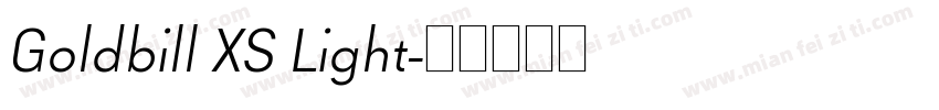 Goldbill XS Light字体转换